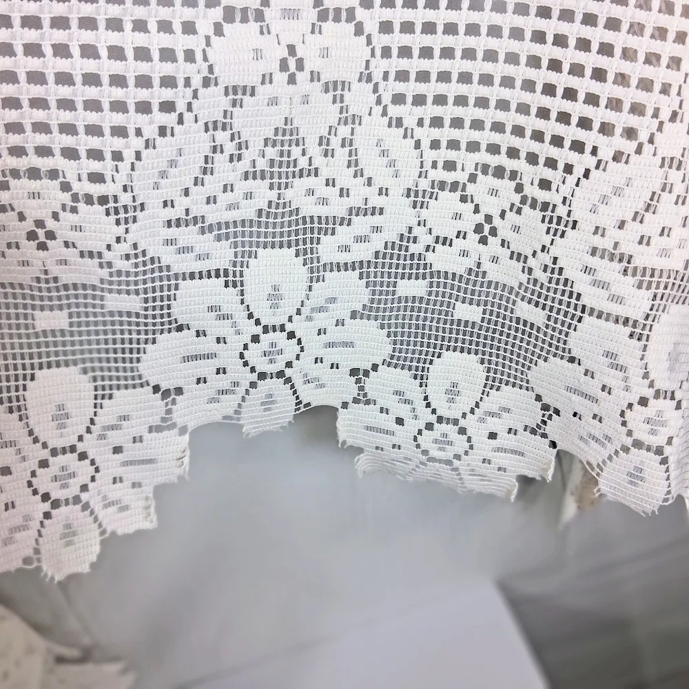 2 Ecru Scalloped Handmade Intricate Design Floral Elegant Lace 18